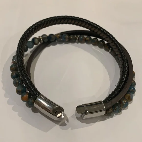 NWOT | Men's Layered Bracelets Leather - Picture 5 of 5